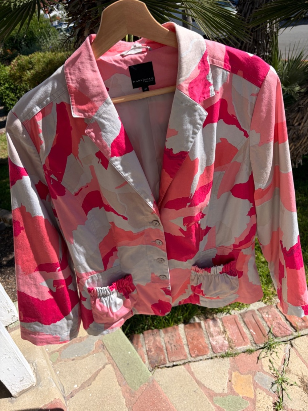 Mark Adam NY Pink Camo Jacket Size 44 (US Large) 💗 Statement Blazer - Picture 3 of 13